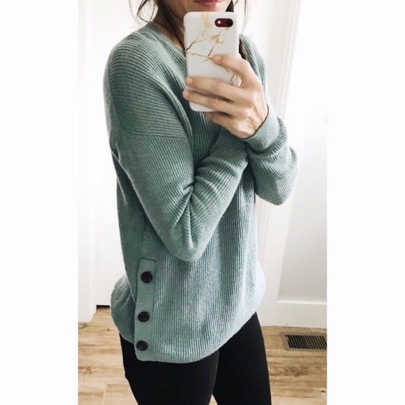 Abercrombie Wool Blend Button Side 